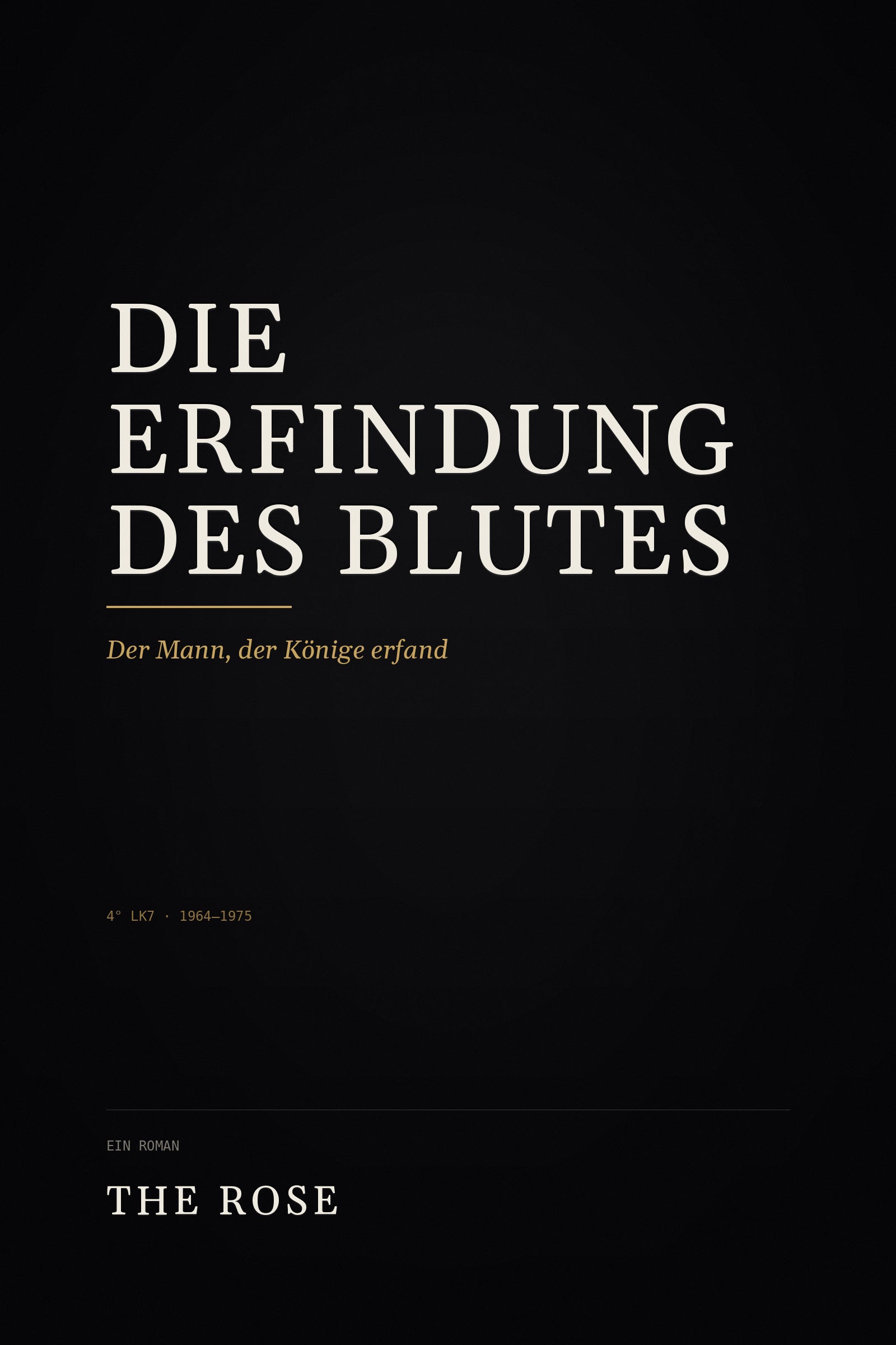 Die Erfindung des Blutes — Cover